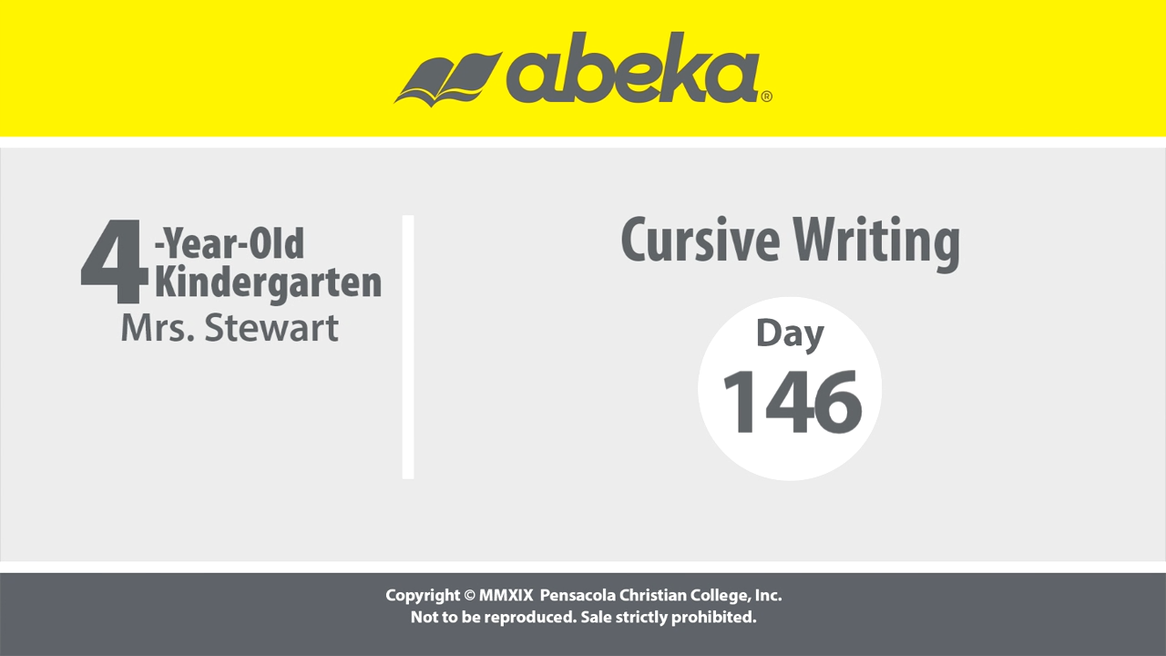 Day146 K4 Cursive Writing